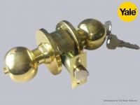 Khóa nắm tròn Yale VCA 5327 US3 màu vàng - Ứng dụng : khóa phòng ngủ